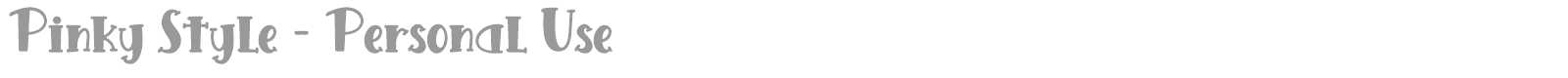 Pinky Style font preview